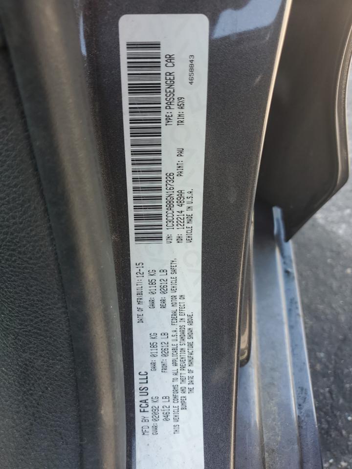 2016 Chrysler 200 Limited VIN: 1C3CCCAB8GN167326 Lot: 80454975