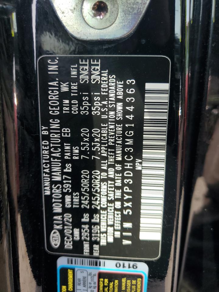 2021 Kia Telluride Ex VIN: 5XYP3DHC3MG144363 Lot: 61350095