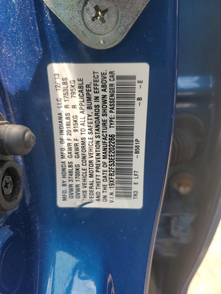 2014 Honda Civic Lx VIN: 19XFB2F53EE202266 Lot: 62637945