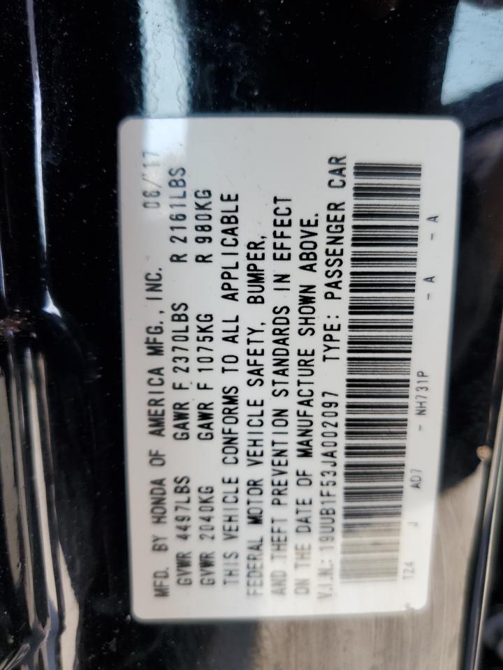 2018 Acura Tlx Tech VIN: 19UUB1F53JA002097 Lot: 61794065