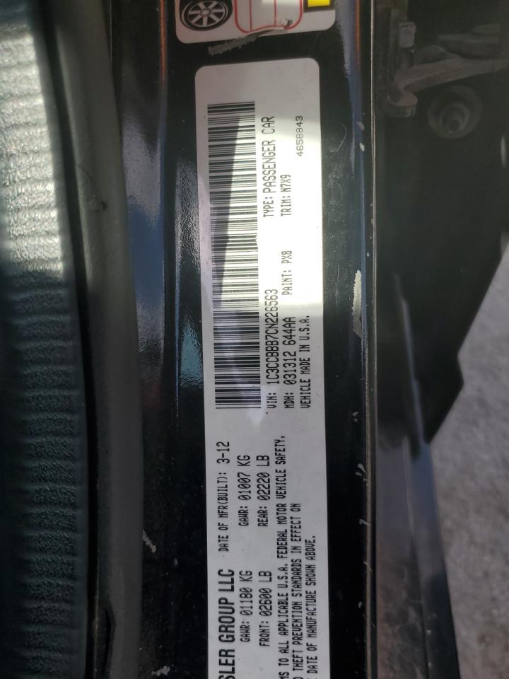 2012 Chrysler 200 Touring VIN: 1C3CCBBB7CN226563 Lot: 61067765