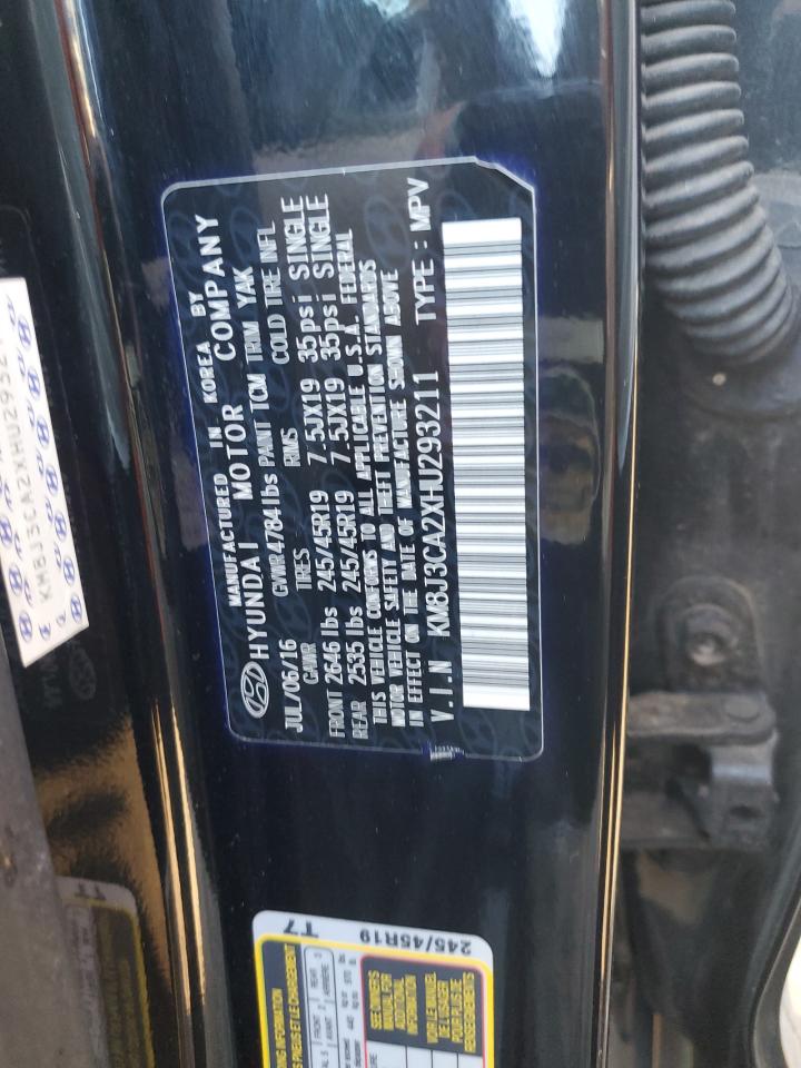 HYUNDAI TUCSON 2017 VIN KM8J3CA2XHU293211 фото 13