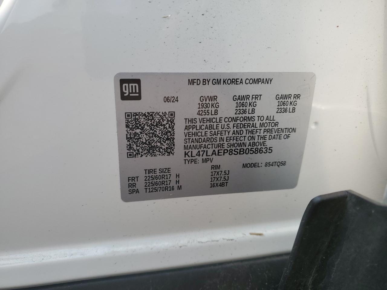 2025 Buick Envista Preferred VIN: KL47LAEP8SB058635 Lot: 60462115