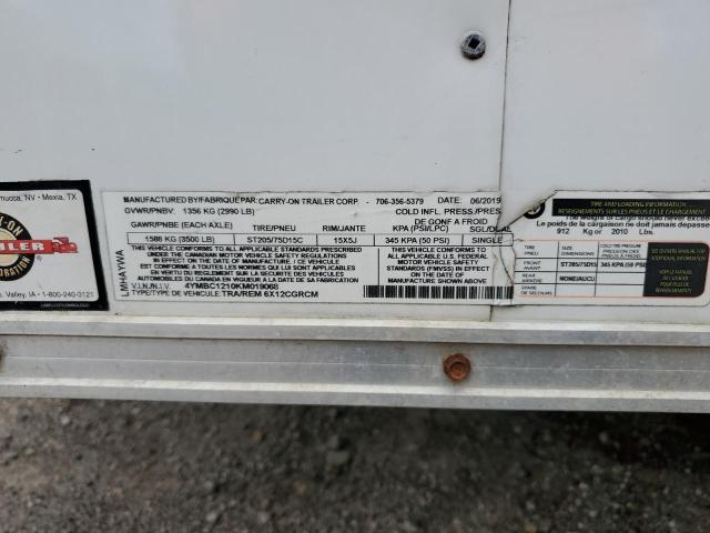 2019 CARRY-ON 6X12CGRCM ENCLOSED CARGO TRAILER