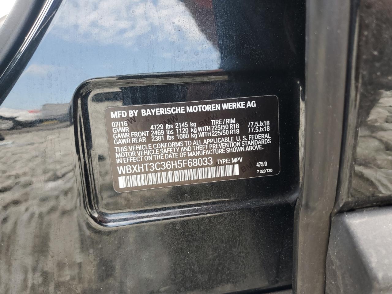 2017 BMW X1 xDrive28I VIN: WBXHT3C36H5F68033 Lot: 61206615