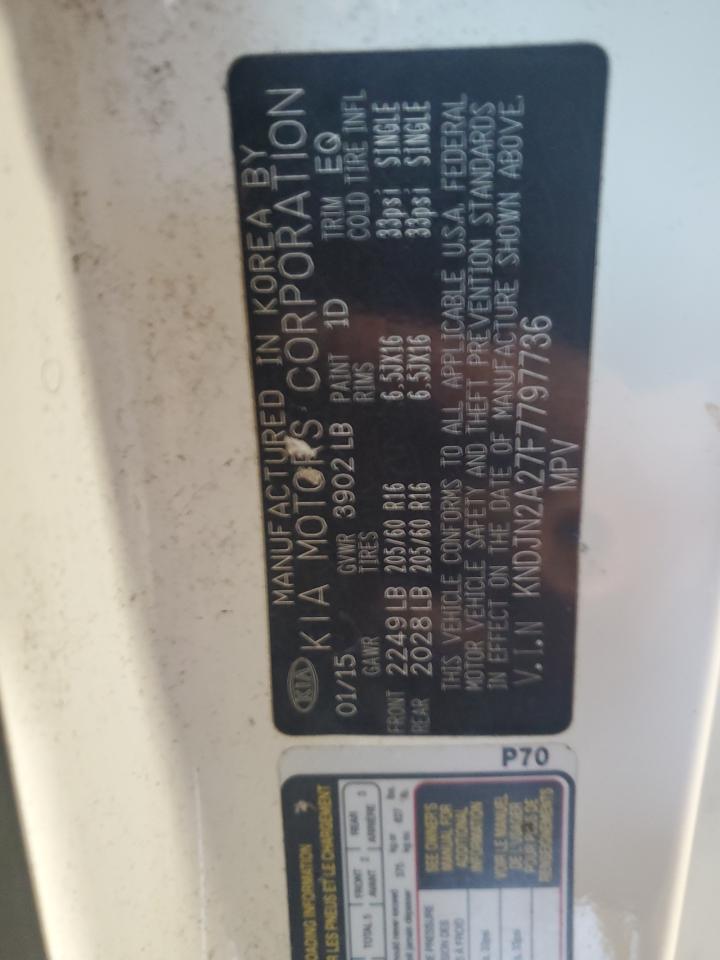 2015 Kia Soul VIN: KNDJN2A27F7797736 Lot: 62893025