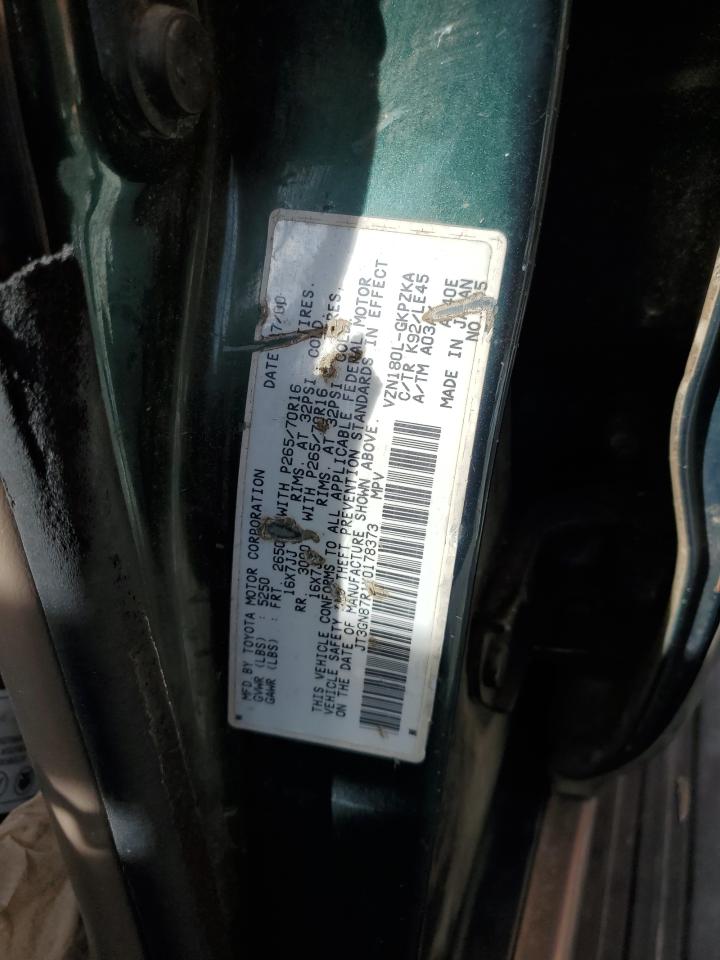2000 Toyota 4Runner Limited VIN: JT3GN87R1Y0178373 Lot: 60742665