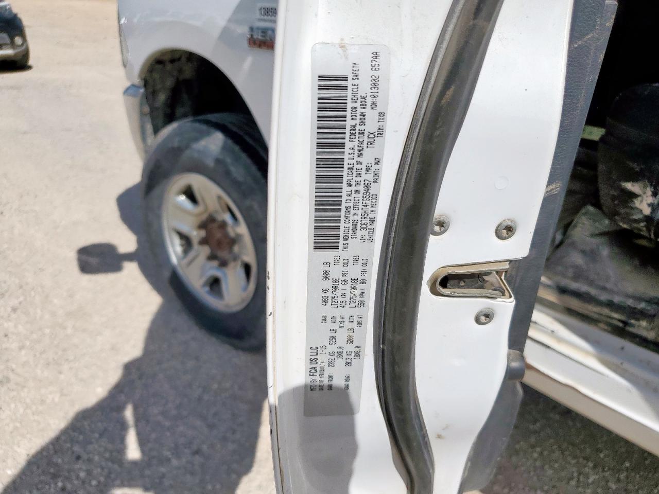 2015 Ram 2500 St VIN: 3C6TR5HT4FG594067 Lot: 61798075