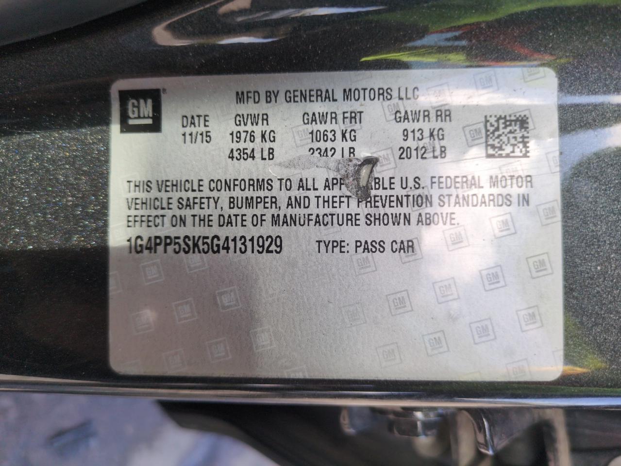 2016 Buick Verano VIN: 1G4PP5SK5G4131929 Lot: 61259865