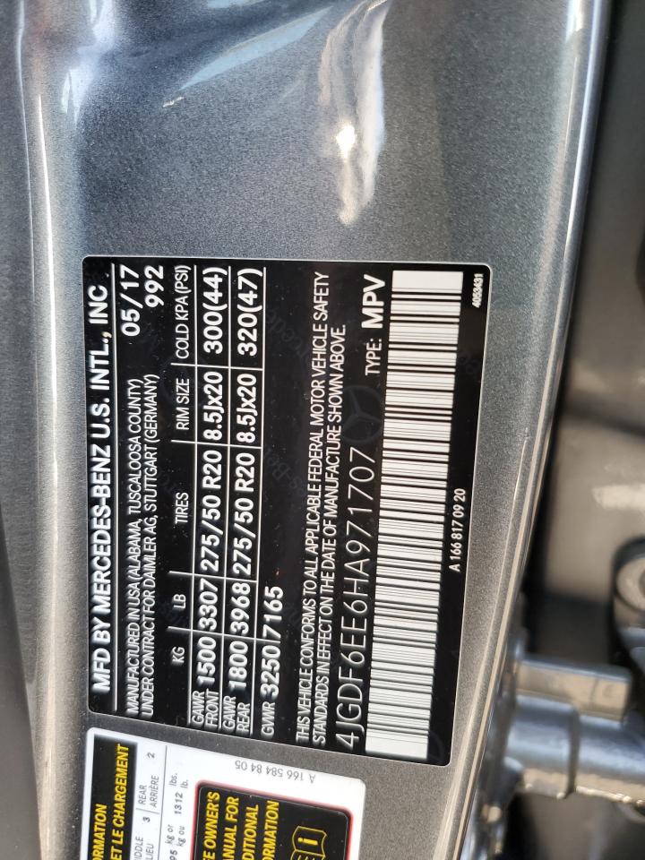 2017 Mercedes-Benz Gls 450 4Matic VIN: 4JGDF6EE6HA971707 Lot: 61580705