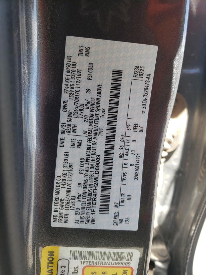 2021 Ford Ranger Xl VIN: 1FTER4FH2MLD69009 Lot: 60738195