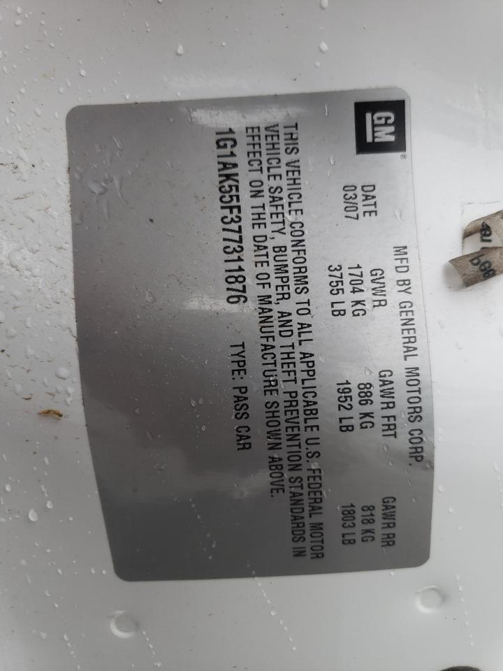 2007 Chevrolet Cobalt Ls VIN: 1G1AK55F377311876 Lot: 59684025