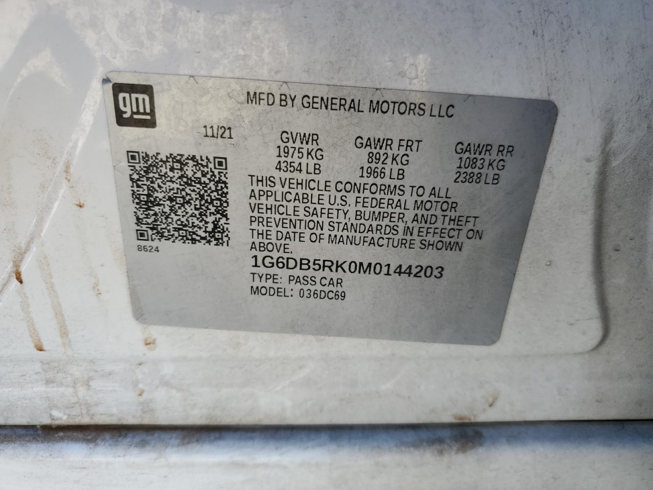 2021 Cadillac Ct4 Premium Luxury VIN: 1G6DB5RK0M0144203 Lot: 62856045