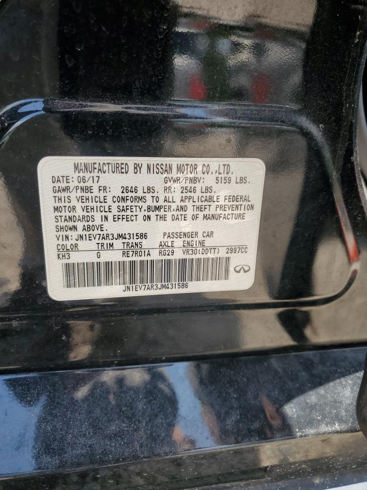 2018 Infiniti Q50 Luxe VIN: JN1EV7AR3JM431586 Lot: 62920255