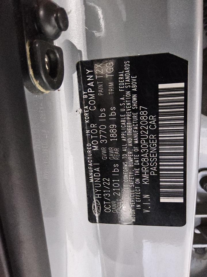 2023 Hyundai Venue Sel VIN: KMHRC8A30PU220887 Lot: 62920485