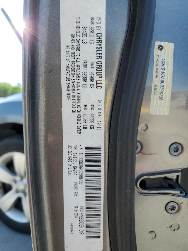 2012 Dodge Caliber Sxt VIN: 1C3CDWDA0CD508736 Lot: 61776355