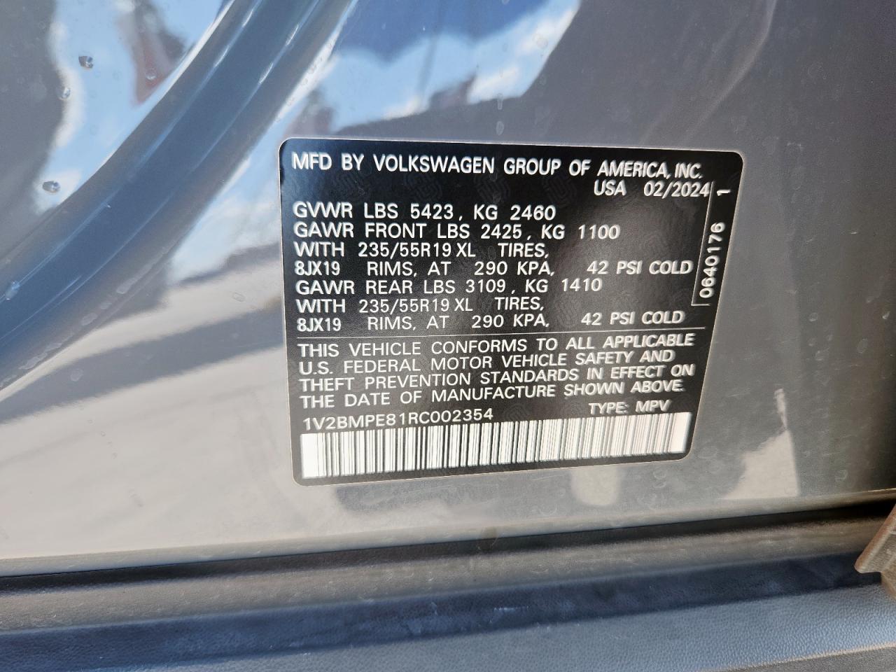 VOLKSWAGEN ID.4 2024 VIN 1V2BMPE81RC002354 фото 14