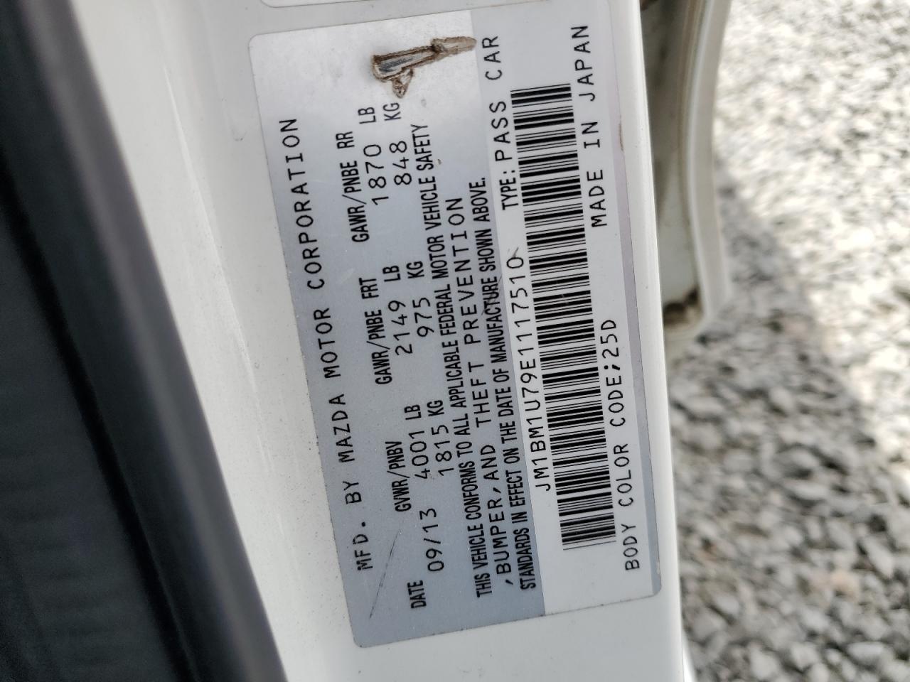 2014 Mazda 3 Sport VIN: JM1BM1U79E1117510 Lot: 61687115