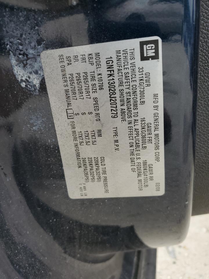 2008 Chevrolet Tahoe K1500 VIN: 1GNFK13028J207279 Lot: 62740385