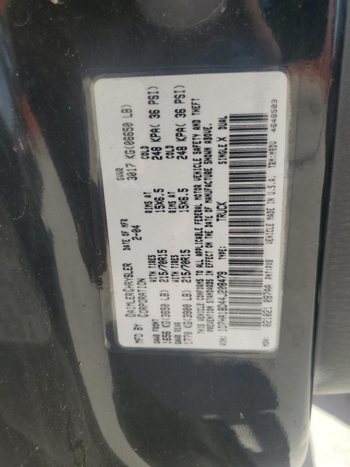 DODGE RAM 1500 2004 VIN 1D7HA18D44J208479 photo 13