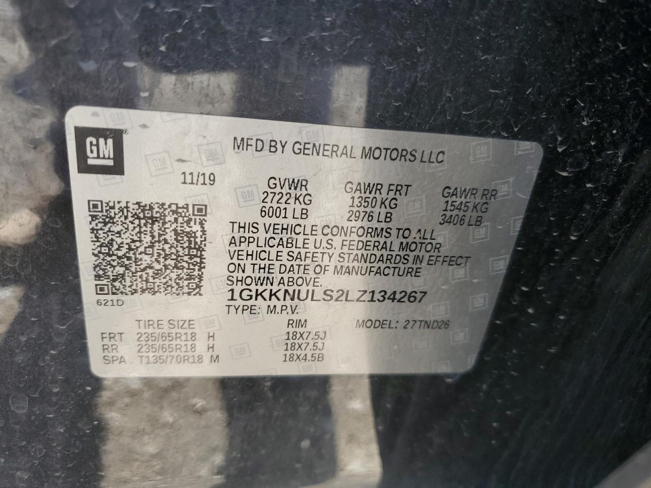 GMC ACADIA 2020 VIN 1GKKNULS2LZ134267 photo 14