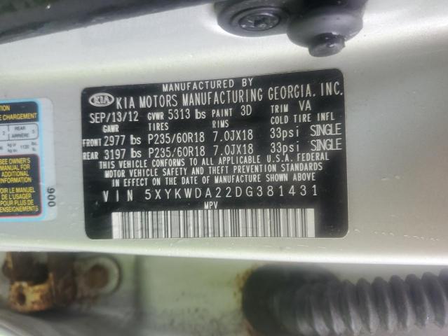 2013 KIA SORENTO SX