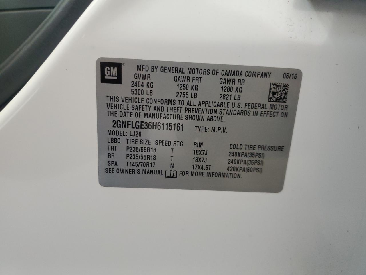 CHEVROLET EQUINOX 2017 VIN 2GNFLGE36H6115161 фото 13