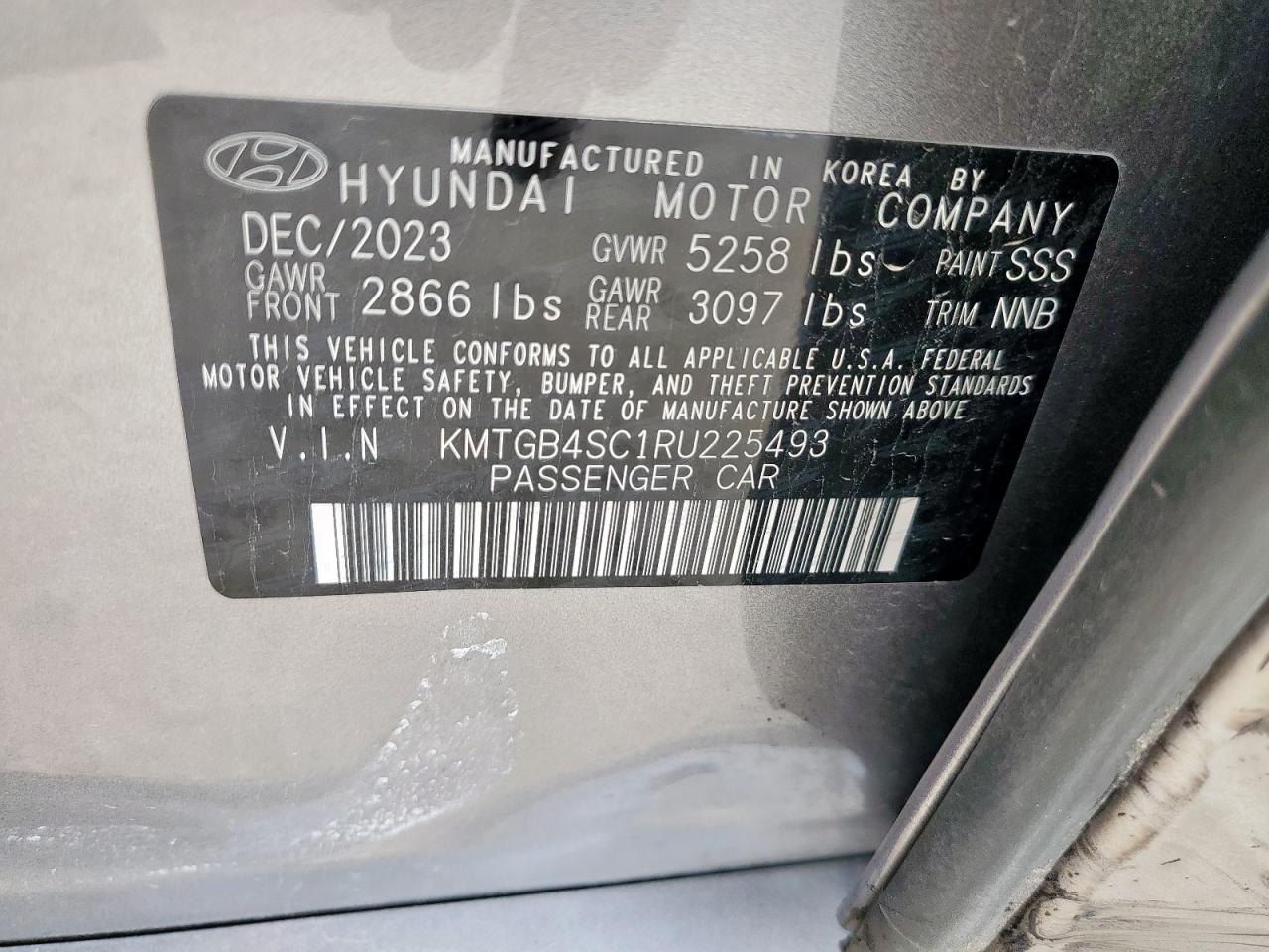 2024 Genesis G80 Base VIN: KMTGB4SC1RU225493 Lot: 59714865