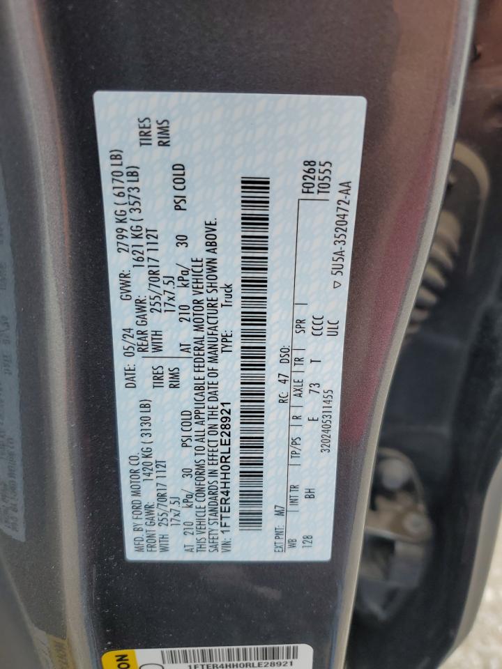 VIN: 1FTER4HH0RLE28921 2024 FORD RANGER
