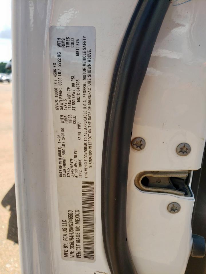 2022 Ram 2500 Tradesman VIN: 3C6UR4HJ5NG246550 Lot: 62880805