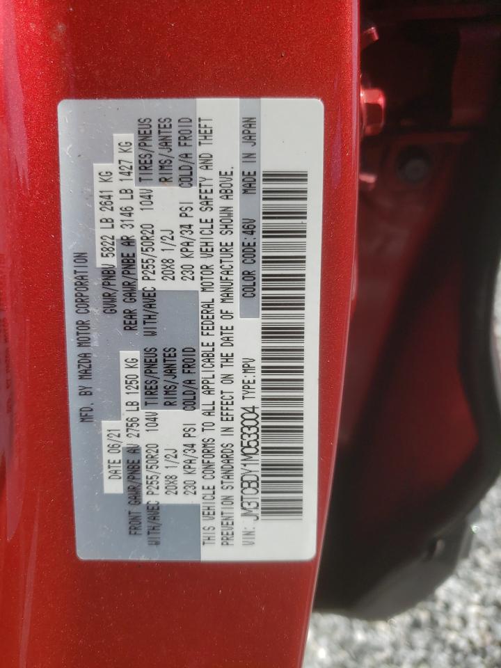2021 Mazda Cx-9 Grand Touring VIN: JM3TCBDY1M0533004 Lot: 62567155