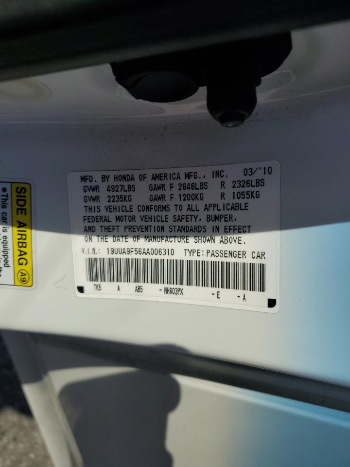 2010 Acura Tl VIN: 19UUA9F56AA006310 Lot: 61225095