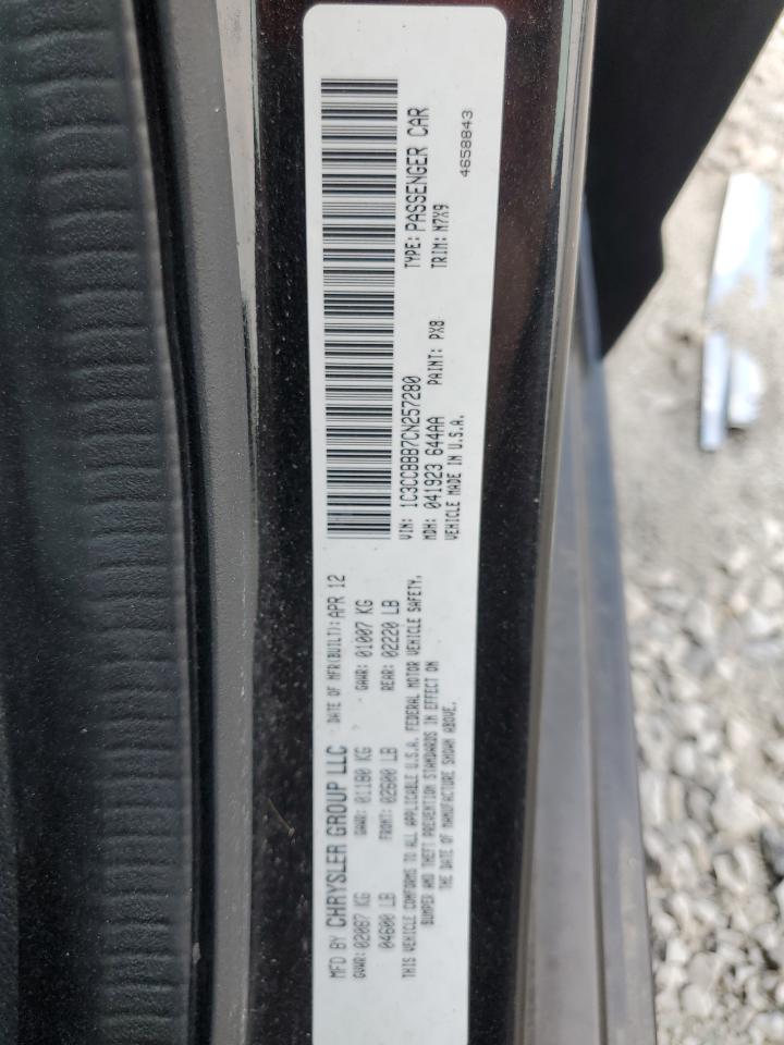 2012 Chrysler 200 Touring VIN: 1C3CCBBB7CN257280 Lot: 62168515