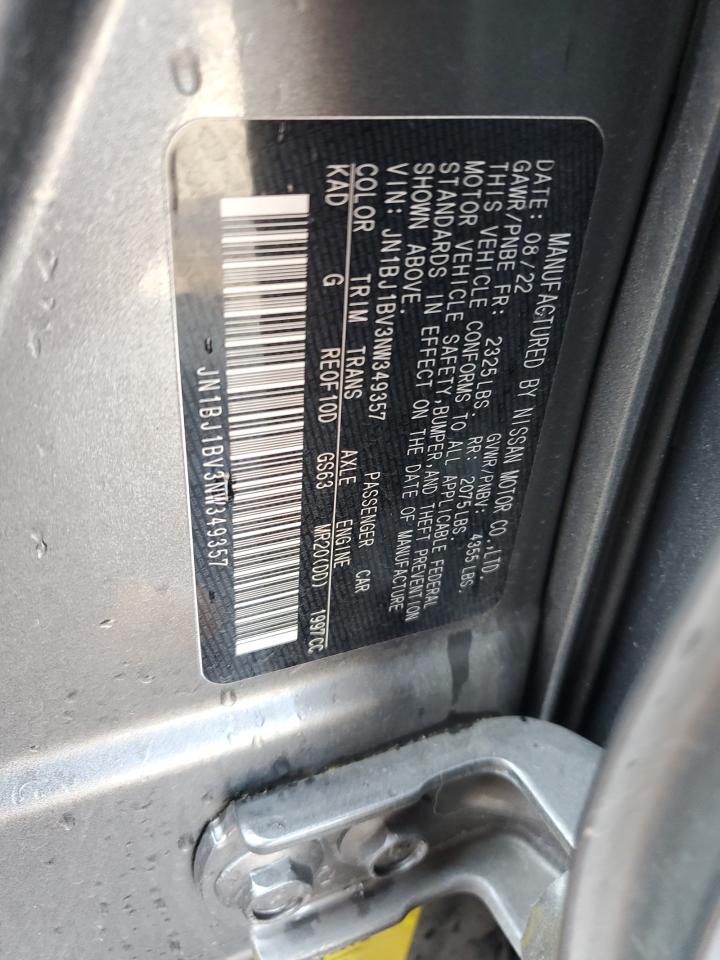 2022 Nissan Rogue Sport Sv VIN: JN1BJ1BV3NW349357 Lot: 62785665