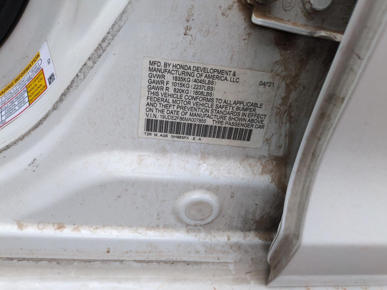 2021 Acura Ilx Premium A-Spec VIN: 19UDE2F86MA007855 Lot: 61993585