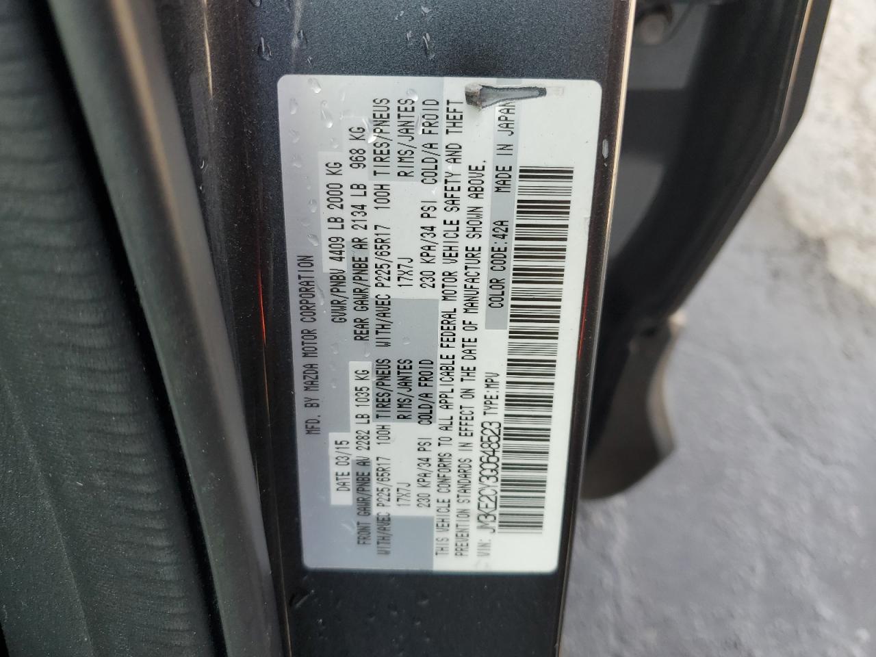 2016 Mazda Cx-5 Touring VIN: JM3KE2CY3G0648523 Lot: 62332985