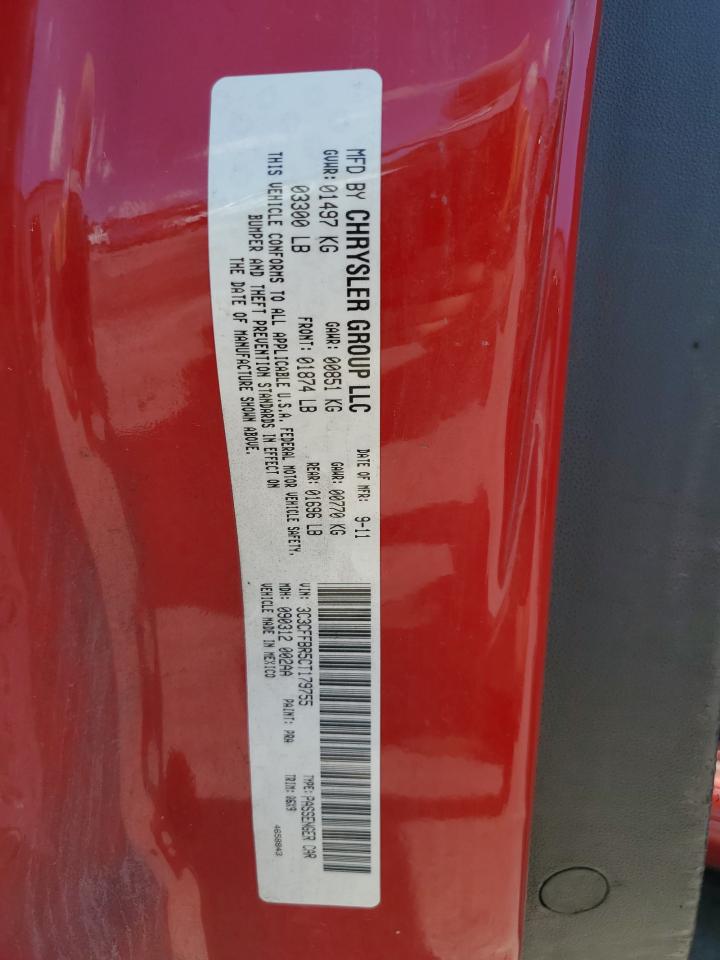 2012 Fiat 500 Sport VIN: 3C3CFFBR5CT179755 Lot: 62296925