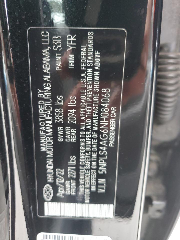2022 Hyundai Elantra Sel VIN: 5NPLS4AG6NH084068 Lot: 62473585