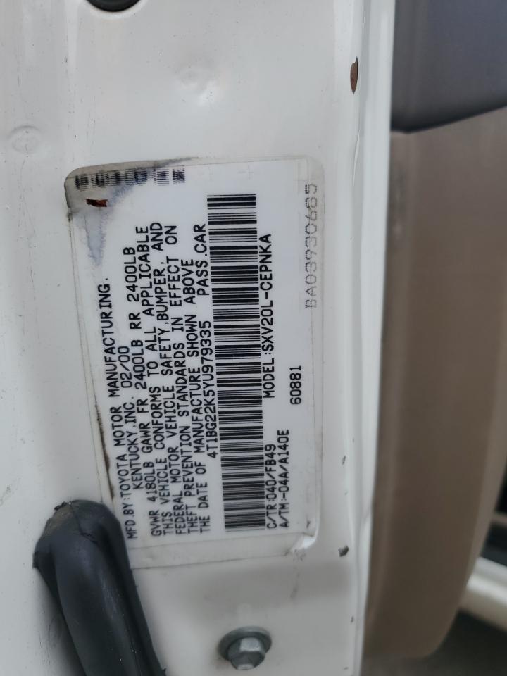 2000 Toyota Camry Ce VIN: 4T1BG22K5YU979335 Lot: 60641255