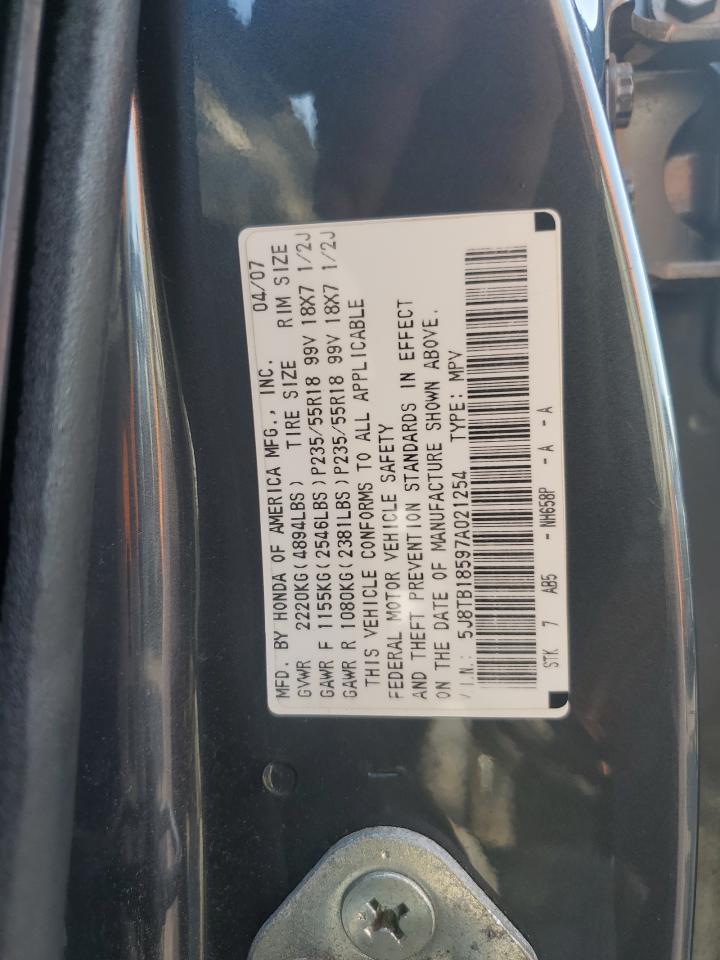 2007 Acura Rdx Technology VIN: 5J8TB18597A021254 Lot: 61908265