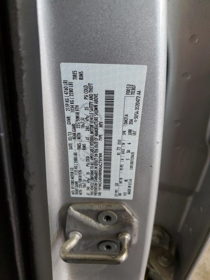 2013 Ford Escape Sel VIN: 1FMCU0H90DUC79786 Lot: 63073045