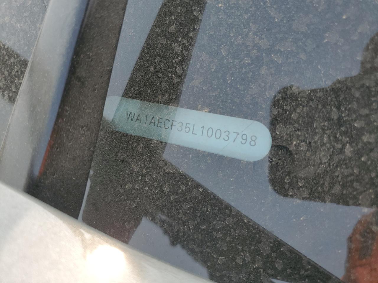 2020 Audi Q3 Premium VIN: WA1AECF35L1003798 Lot: 59208075