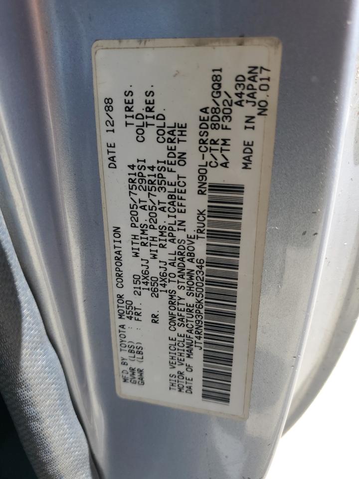 1989 Toyota Pickup 1/2 Ton Extra Long Wheelbase Dlx VIN: JT4RN93P6K5002346 Lot: 62732845