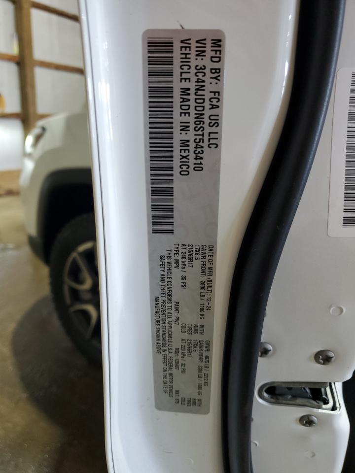 2025 Jeep Compass Trailhawk VIN: 3C4NJDDN6ST543410 Lot: 62530235