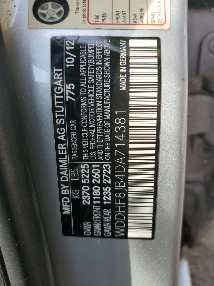 2013 Mercedes-Benz E 350 4Matic VIN: WDDHF8JB4DA714381 Lot: 62268305