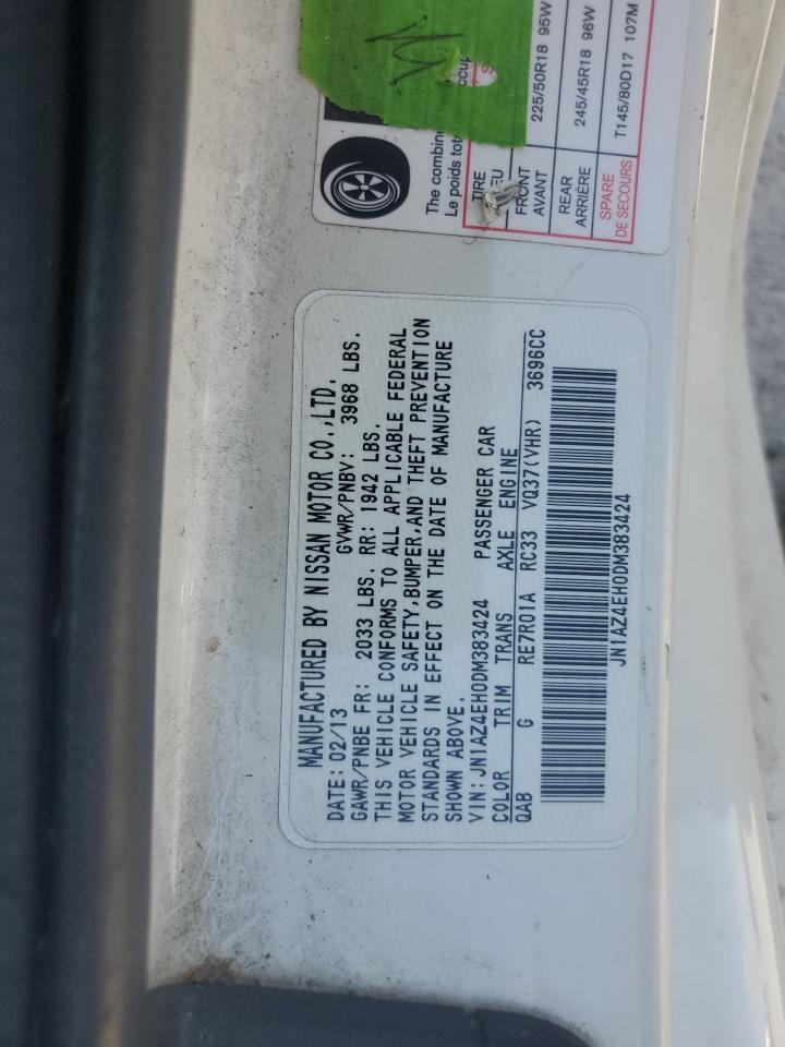 2013 Nissan 370Z Base VIN: JN1AZ4EH0DM383424 Lot: 61238325