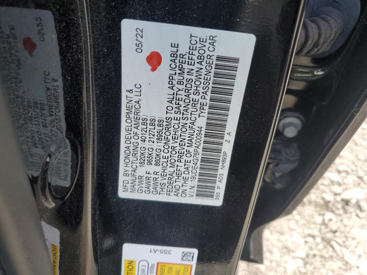 2023 Acura Integra A-Spec Tech VIN: 19UDE4G76PA000944 Lot: 60218825