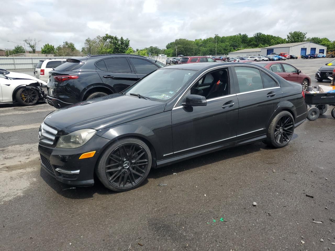 2013 Mercedes-Benz C 300 4Matic de vânzare în Glassboro, NJ - Water/Flood