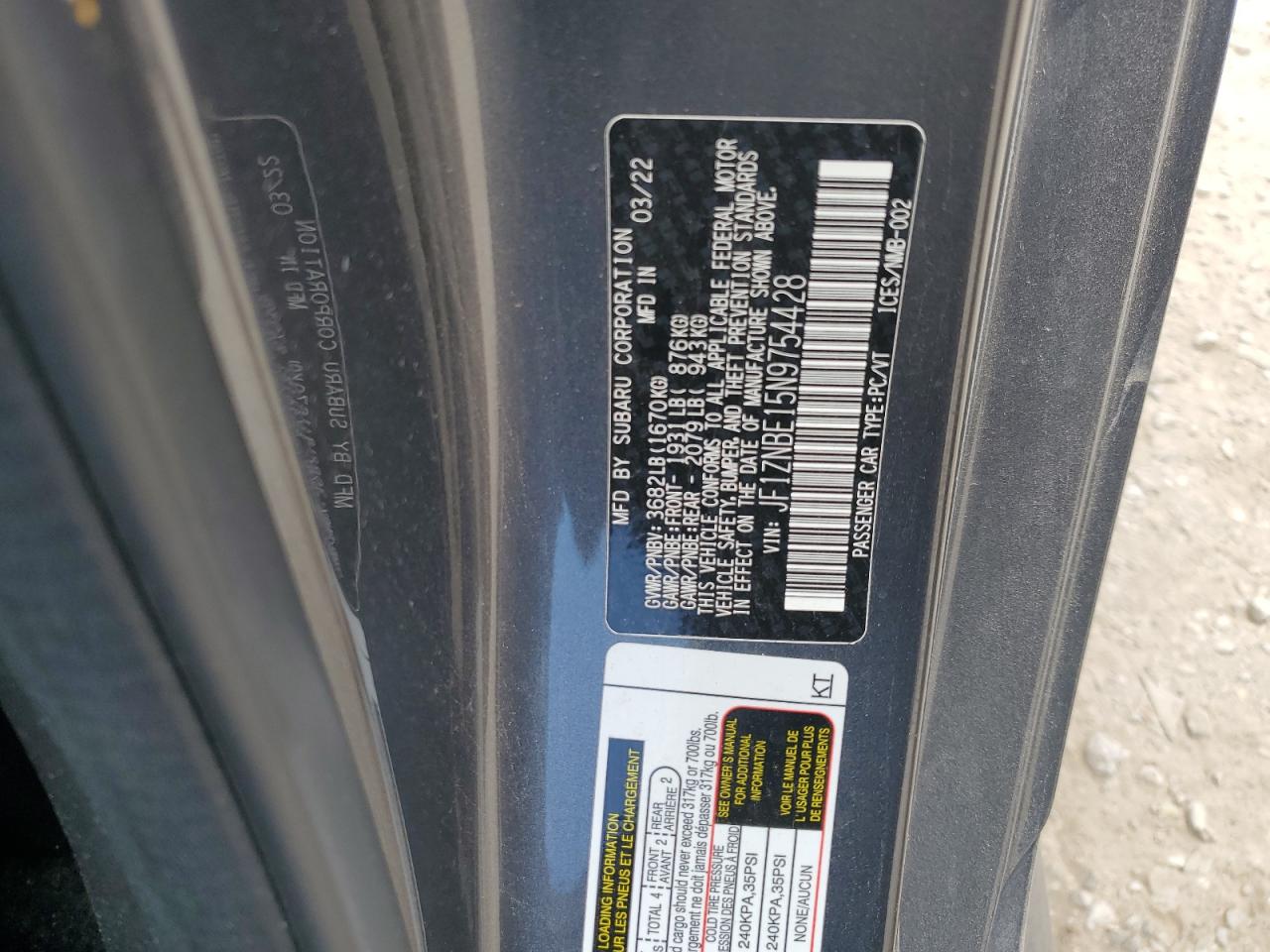 2022 Toyota Gr 86 Premium VIN: JF1ZNBE15N9754428 Lot: 62237495