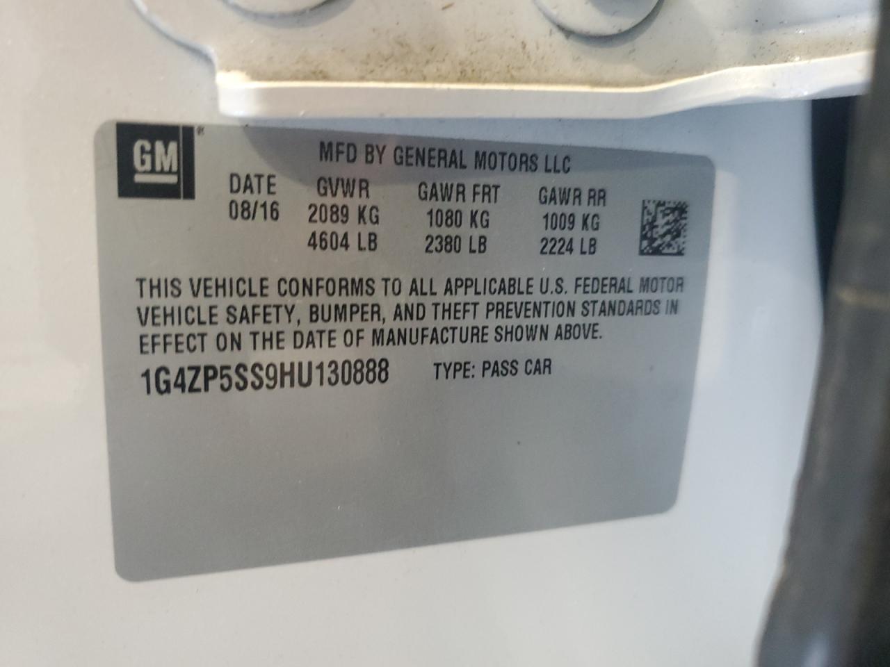 2017 Buick Lacrosse Essence VIN: 1G4ZP5SS9HU130888 Lot: 61410795